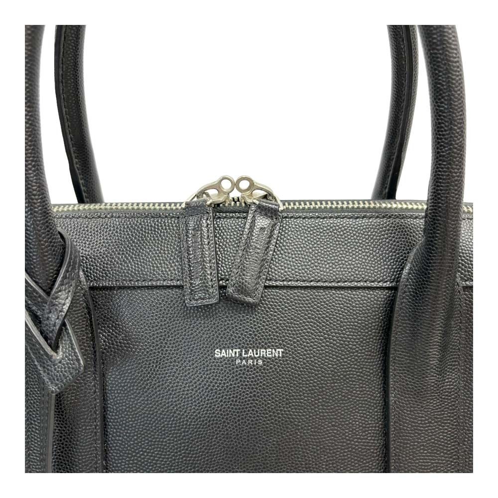 Saint Laurent Business Bag Leather Black Shoulder Handbag - Picture 4 of 10